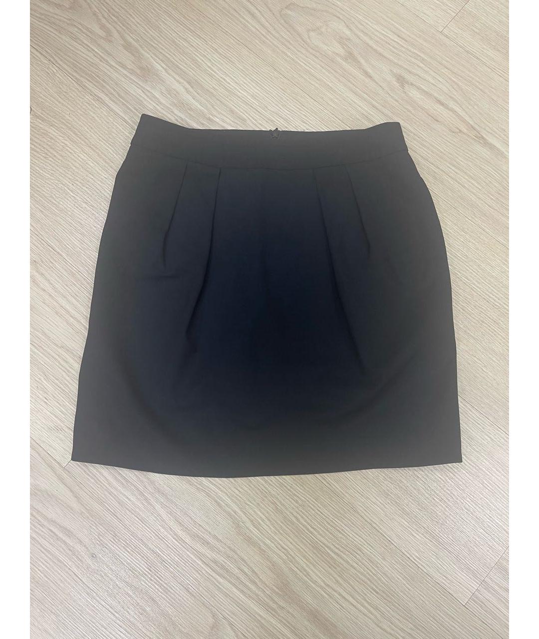 THEORY Черная шерстяная юбка мини, фото 5