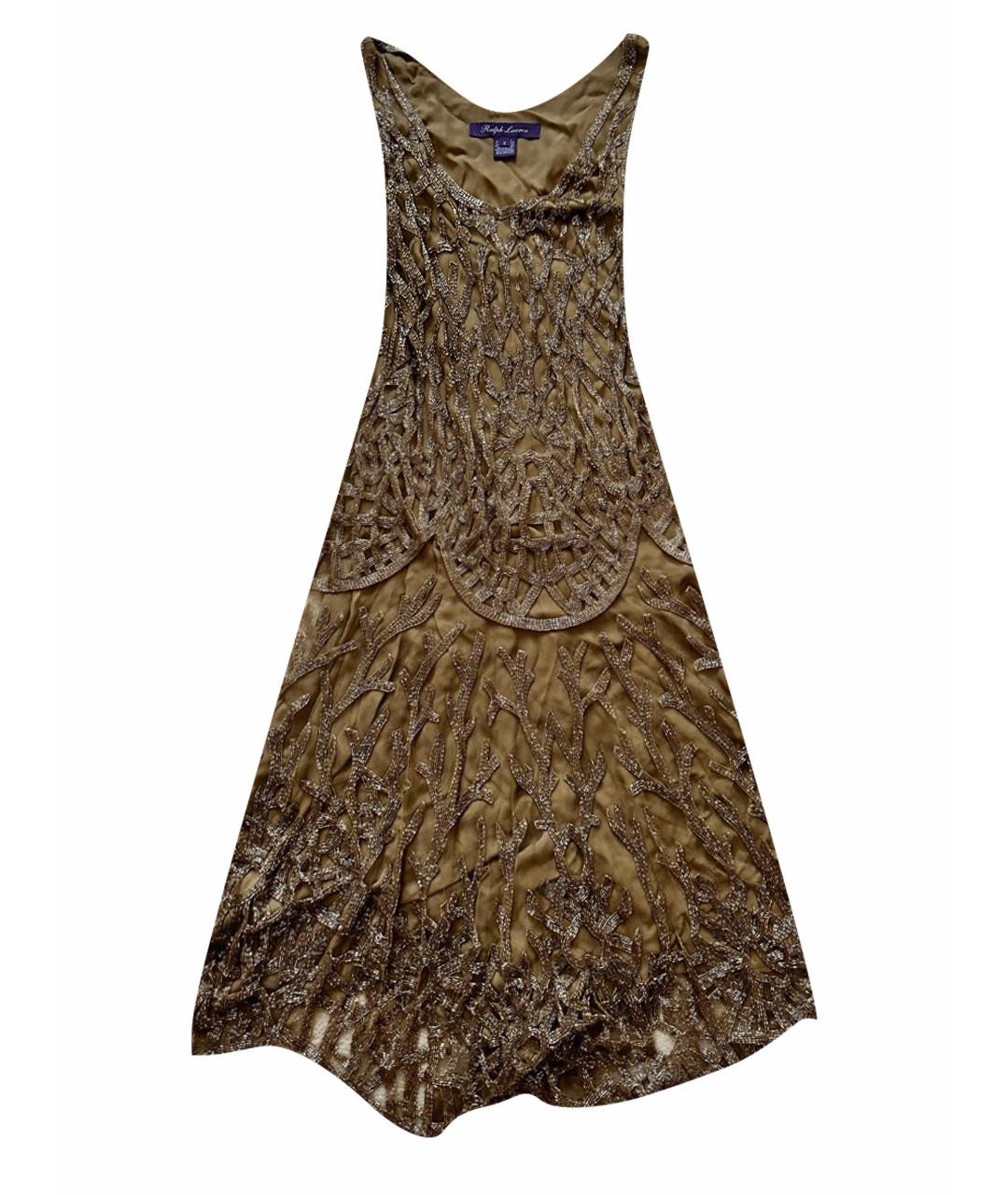 RALPH LAUREN COLLECTION Бежевое полиамидовое вечернее платье, фото 1