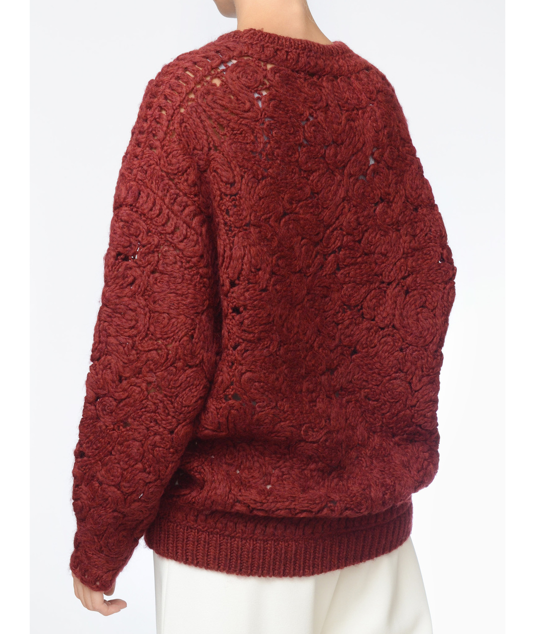 STELLA MCCARTNEY Бордовый шерстяной джемпер / свитер, фото 3