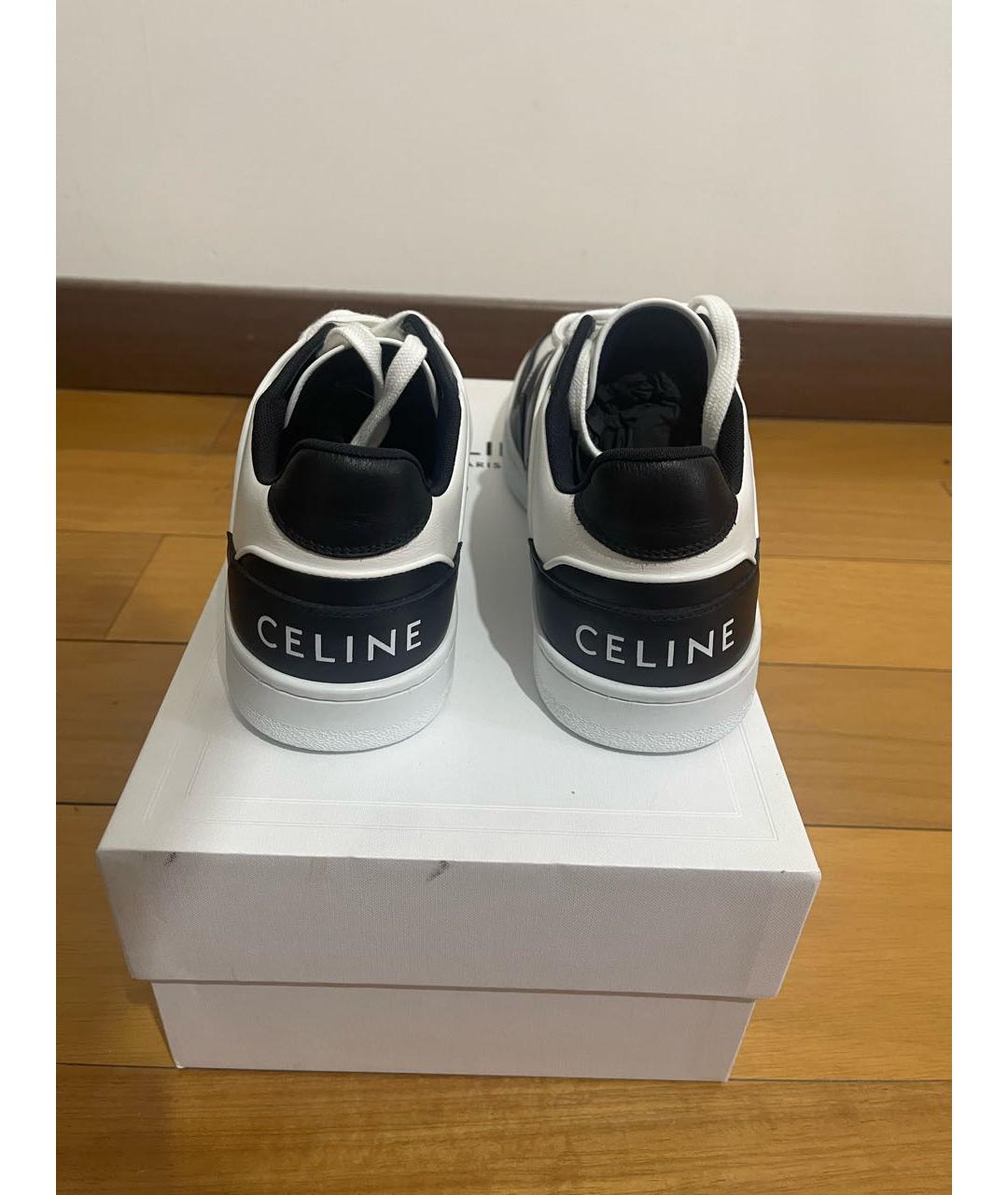 CELINE PRE-OWNED Черные кожаные низкие кроссовки / кеды, фото 4