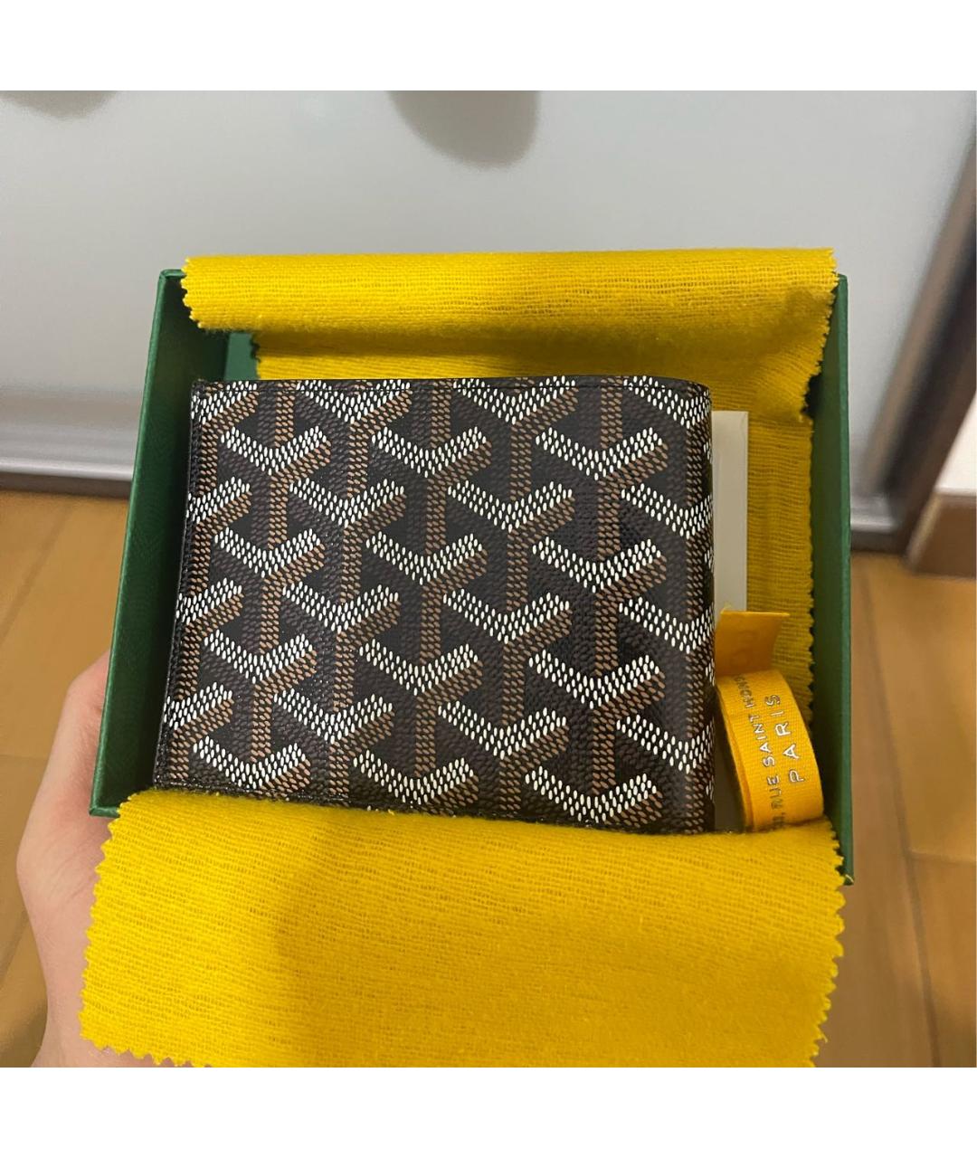 GOYARD Черный кожаный кошелек, фото 2